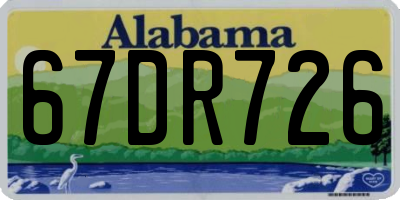 AL license plate 67DR726