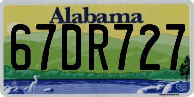 AL license plate 67DR727