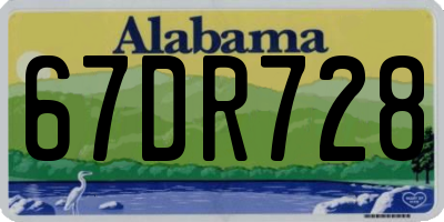 AL license plate 67DR728