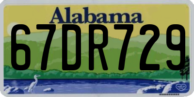 AL license plate 67DR729