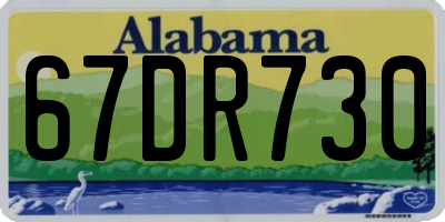 AL license plate 67DR730