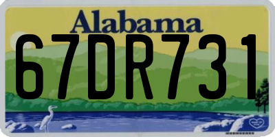 AL license plate 67DR731