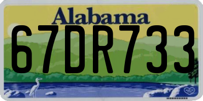 AL license plate 67DR733