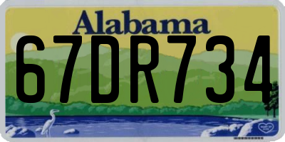 AL license plate 67DR734