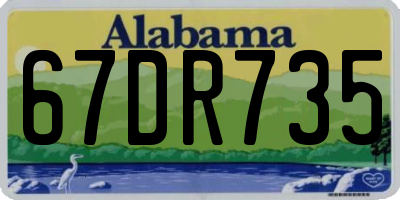 AL license plate 67DR735