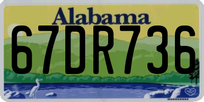 AL license plate 67DR736