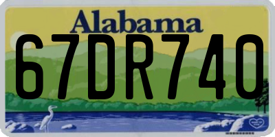 AL license plate 67DR740