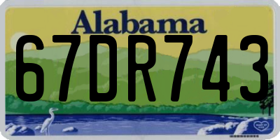 AL license plate 67DR743