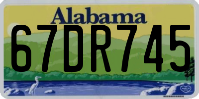 AL license plate 67DR745