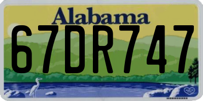 AL license plate 67DR747