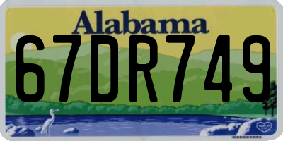 AL license plate 67DR749