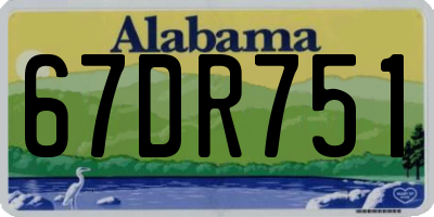 AL license plate 67DR751