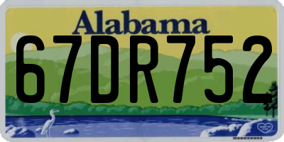 AL license plate 67DR752