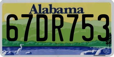 AL license plate 67DR753