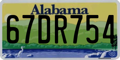 AL license plate 67DR754