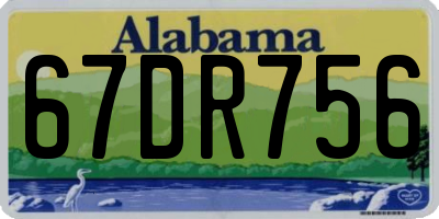 AL license plate 67DR756