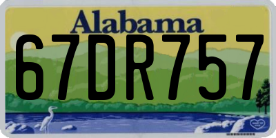 AL license plate 67DR757