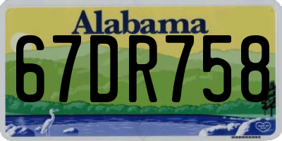 AL license plate 67DR758