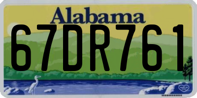 AL license plate 67DR761