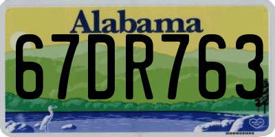 AL license plate 67DR763