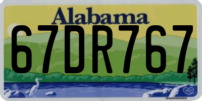 AL license plate 67DR767