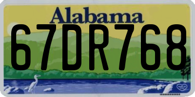 AL license plate 67DR768