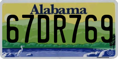 AL license plate 67DR769