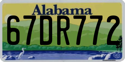 AL license plate 67DR772