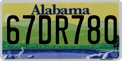 AL license plate 67DR780