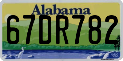 AL license plate 67DR782