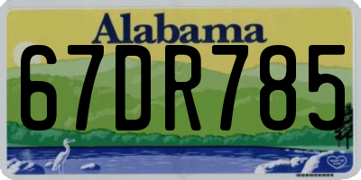 AL license plate 67DR785