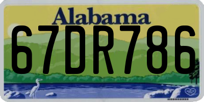 AL license plate 67DR786