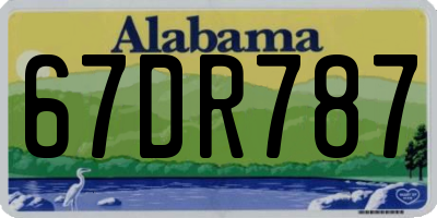 AL license plate 67DR787