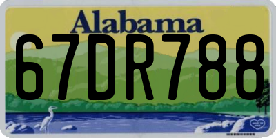 AL license plate 67DR788