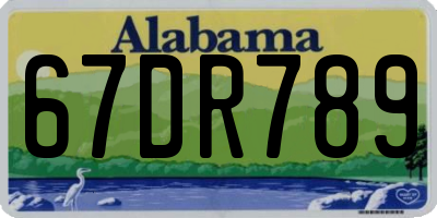 AL license plate 67DR789