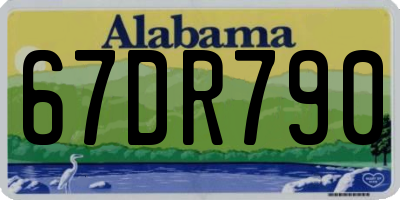 AL license plate 67DR790