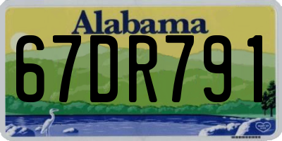 AL license plate 67DR791