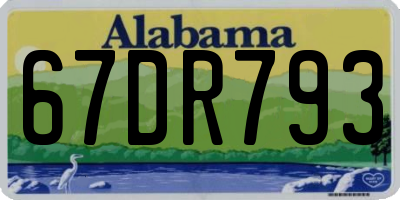 AL license plate 67DR793