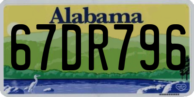 AL license plate 67DR796