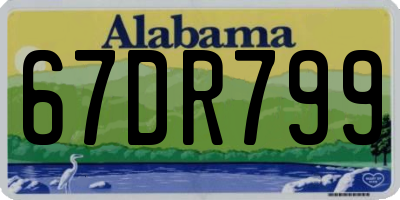 AL license plate 67DR799