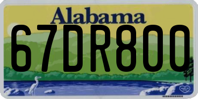 AL license plate 67DR800