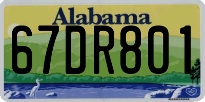 AL license plate 67DR801