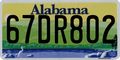 AL license plate 67DR802