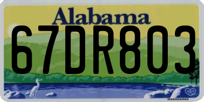 AL license plate 67DR803