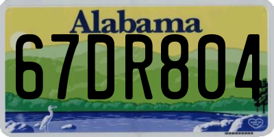 AL license plate 67DR804