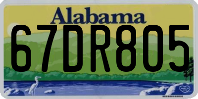 AL license plate 67DR805