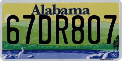 AL license plate 67DR807