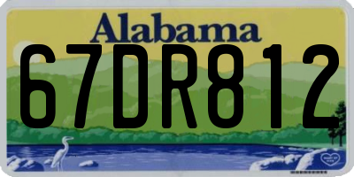 AL license plate 67DR812