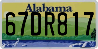 AL license plate 67DR817