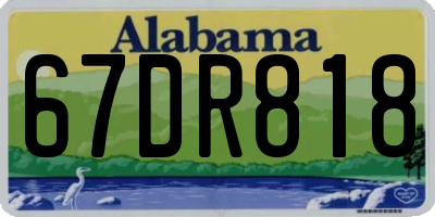 AL license plate 67DR818